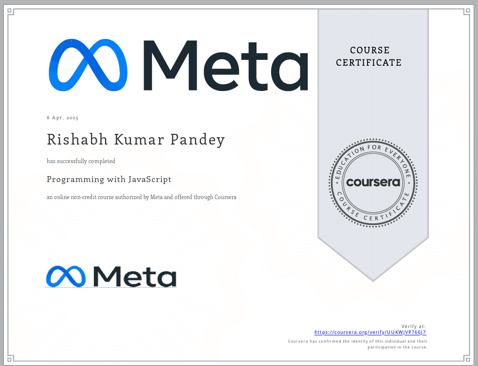JavaScript Certificate